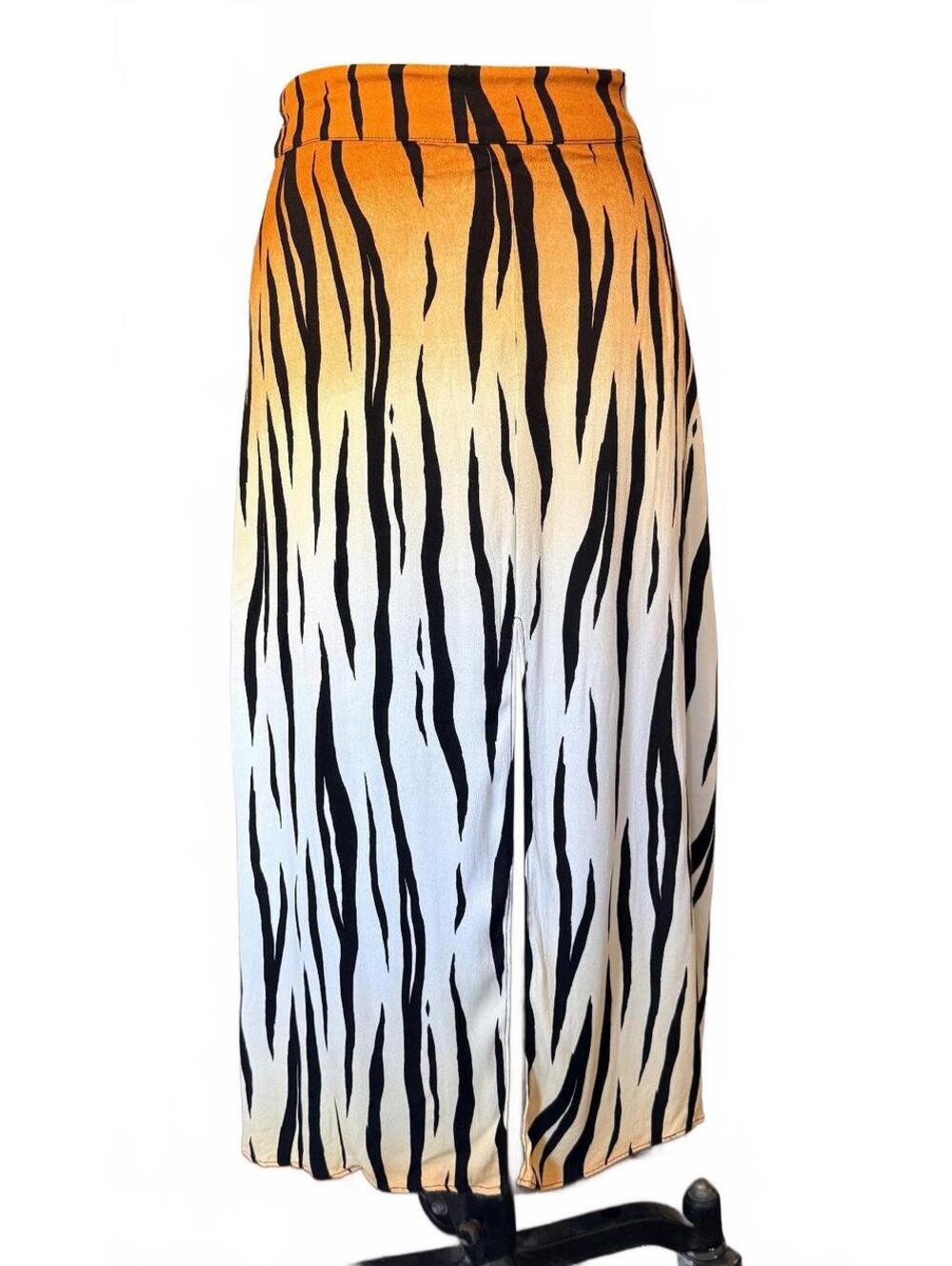 AFRM Tiger Print Ombre Midi Skirt S Y2K Animal Print